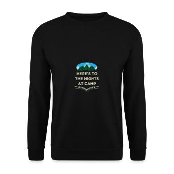 Nächte im Camping Camping Forest Camper Jungle Fer - Unisex Pullover - Schwarz - Vorne - Alina (178cm) & Michal (187cm)