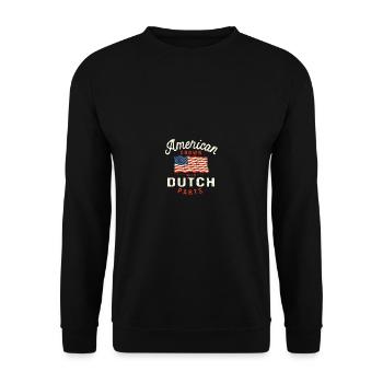 Americans grow with Dutch parts pat - Unisex Sweatshirt - black - Front - Alina (178cm) & Michal (187cm)