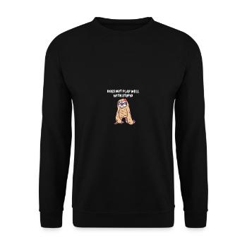 Ne joue pas bien sarcastiquement drôle sarcasme -H - Sweat-shirt Unisexe - noir - Devant - Alina (178cm) & Michal (187cm)