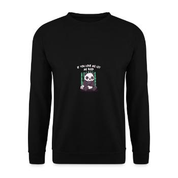 Wenn du mich liebst, lass mich lustige Paare Humor - Unisex Pullover - Schwarz - Vorne - Alina (178cm) & Michal (187cm)