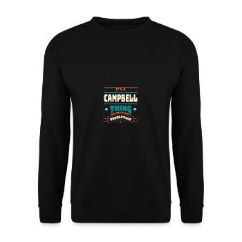 C’est un truc Campbell, le nom de famille -matching - Sweat-shirt Unisexe - noir - Devant - Alina (178cm) & Michal (187cm)