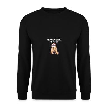 The more makeup the better funny sarcastic - Unisex Sweatshirt - black - Front - Alina (178cm) & Michal (187cm)