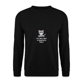 Wenn du denkst, ich bin kurz, sollten Sie meine Ge - Unisex Pullover - Schwarz - Vorne - Alina (178cm) & Michal (187cm)