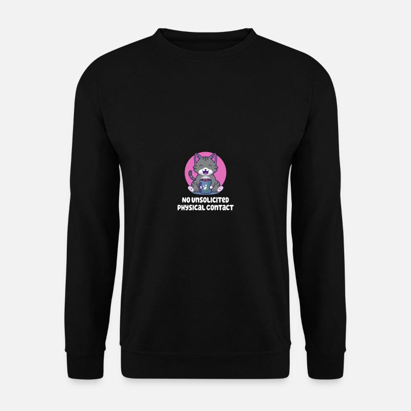 No unsolicited physical contact introvert - Unisex Sweatshirt - black