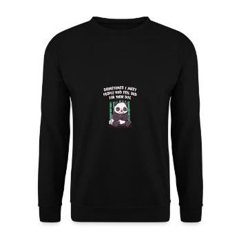 Meet people and feel bad - Unisex Sweatshirt - black - Front - Alina (178cm) & Michal (187cm)