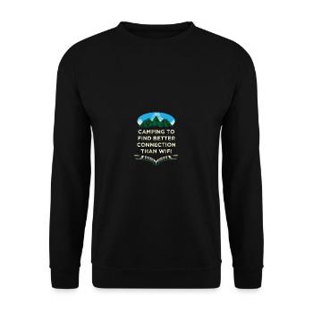 Bessere Verbindung als WiFi Camping Wildlife Campe - Unisex Pullover - Schwarz - Vorne - Alina (178cm) & Michal (187cm)