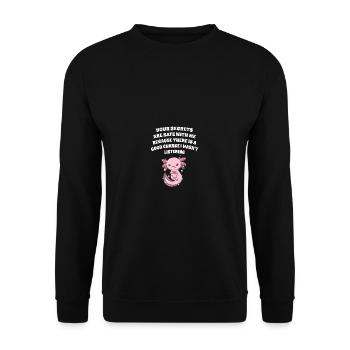 Geheimnisse sind in Sicherheit mit mir. Ich habe n - Unisex Pullover - Schwarz - Vorne - Alina (178cm) & Michal (187cm)