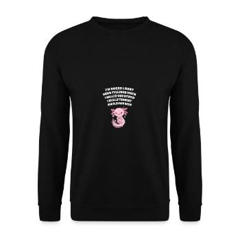 Sorry, hurt your feelings when I d - Unisex Sweatshirt - black - Front - Alina (178cm) & Michal (187cm)