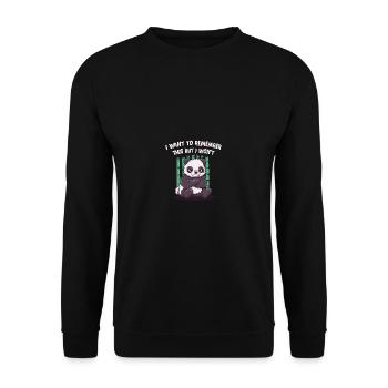 Ich möchte mich daran erinnern, aber ich werde nic - Unisex Pullover - Schwarz - Vorne - Alina (178cm) & Michal (187cm)