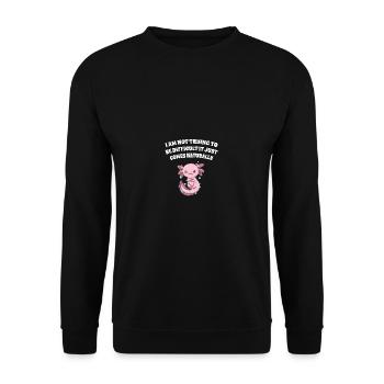 I'm not trying to be difficult, it's coming to a - Unisex Sweatshirt - black - Front - Alina (178cm) & Michal (187cm)
