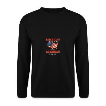 Americans with Albanian parts of patriotic al. - Unisex Sweatshirt - black - Front - Alina (178cm) & Michal (187cm)