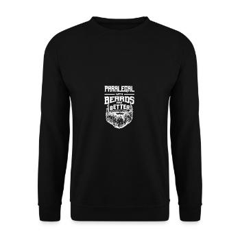 Les parajuristes barbus sont de meilleurs assistants juridiques - Sweat-shirt Unisexe - noir - Devant - Alina (178cm) & Michal (187cm)