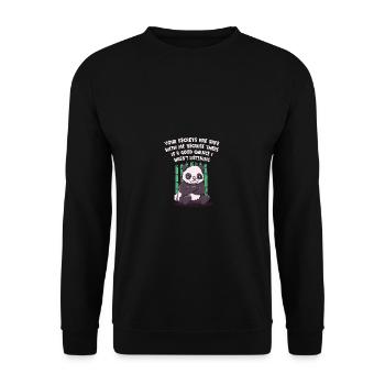 Geheimnisse sind in Sicherheit mit mir. Ich habe n - Unisex Pullover - Schwarz - Vorne - Alina (178cm) & Michal (187cm)