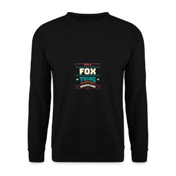 C’est un nom de famille de renard pour la famille - Sweat-shirt Unisexe - noir - Devant - Alina (178cm) & Michal (187cm)
