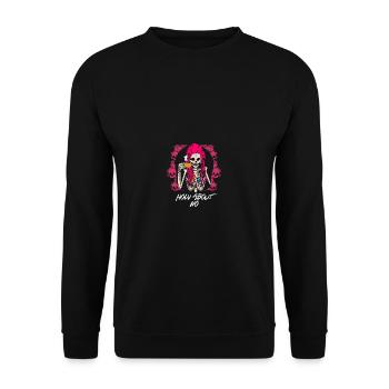 How about a funny sarcastic humo - Unisex Sweatshirt - black - Front - Alina (178cm) & Michal (187cm)