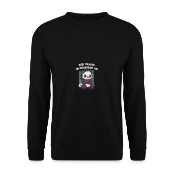 Sprechen Sie weiter, ich diagnose Ihnen lustige sa - Unisex Pullover - Schwarz - Vorne - Alina (178cm) & Michal (187cm)