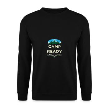 Camp Ready Summer Camping Tropical Camper Trip lus - Unisex Sweatshirt - black - Front - Alina (178cm) & Michal (187cm)