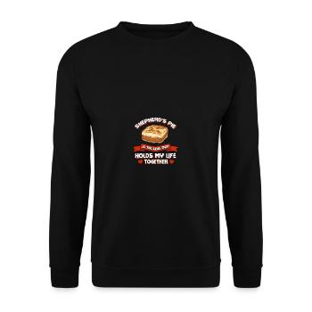 Shepherd's cake keeps my life together funny - Unisex Sweatshirt - black - Front - Alina (178cm) & Michal (187cm)