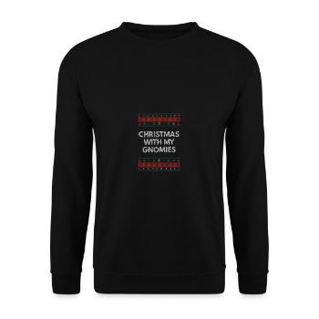 Noël avec mes gnomes Amis de Noël H - Sweat-shirt Unisexe - noir - Devant - Alina (178cm) & Michal (187cm)