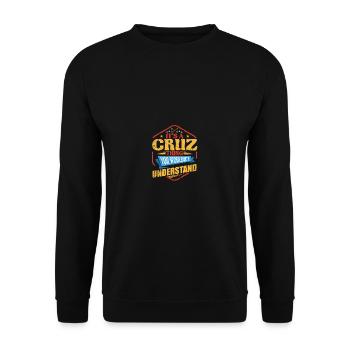 C’est un truc de Cruz drôle nom de famille humour fami - Sweat-shirt Unisexe - noir - Devant - Alina (178cm) & Michal (187cm)