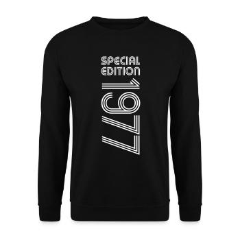 Special Edition 1977 - Birthday 1977 Color change - Unisex Sweatshirt - black - Front - Alina (178cm) & Michal (187cm)