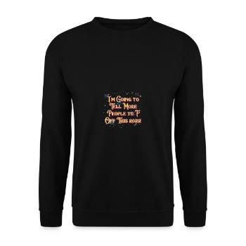 Erzählen Sie mehr Menschen F von diesem 2022 intro - Unisex Pullover - Schwarz - Vorne - Alina (178cm) & Michal (187cm)