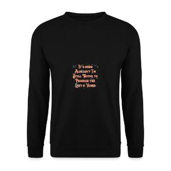 The attempt to revisit the last 2 years Happy New Year Wi - Unisex Sweatshirt - black - Front - Alina (178cm) & Michal (187cm)