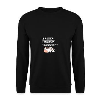 J’ai 3 règles Je ne mens pas à la vache Weihn - Sweat-shirt Unisexe - noir - Devant - Alina (178cm) & Michal (187cm)