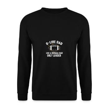 Papa of the offensive lineman Papa Football Papa O Li - Unisex Sweatshirt - black - Front - Alina (178cm) & Michal (187cm)