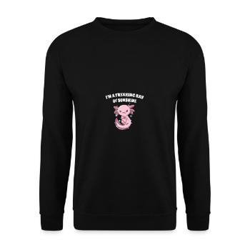 I'm a fucking ray of sunshine from funny s - Unisex Sweatshirt - black - Front - Alina (178cm) & Michal (187cm)