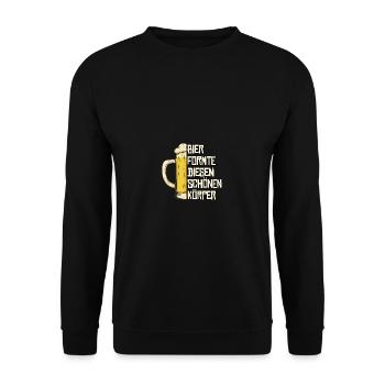 Bier Formte Diesen Schönen Körper Bierliebhaber - Unisex Pullover - Schwarz - Vorne - Alina (178cm) & Michal (187cm)