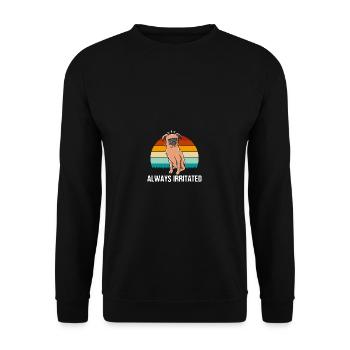Always irritated funny sarcastic humor -sarka - Unisex Sweatshirt - black - Front - Alina (178cm) & Michal (187cm)