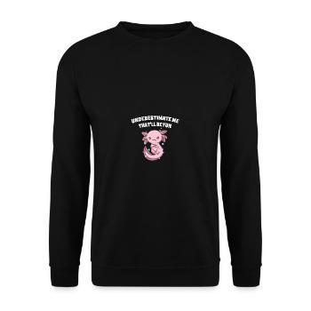 Underestimate me that funny funny sarcasti - Unisex Sweatshirt - black - Front - Alina (178cm) & Michal (187cm)