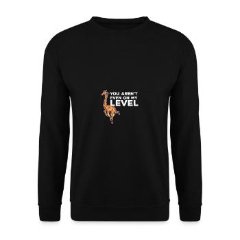 Tu n’es même pas à mon niveau drôle Gira - Sweat-shirt Unisexe - noir - Devant - Alina (178cm) & Michal (187cm)