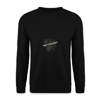 Neujahr Crew Familie Frohes Neues Jahr Verwandten - Unisex Pullover - Schwarz - Vorne - Alina (178cm) & Michal (187cm)