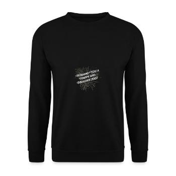Ich wünsche Ihnen eine glückliche und gesunde 2022 - Unisex Pullover - Schwarz - Vorne - Alina (178cm) & Michal (187cm)