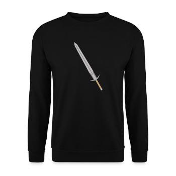 fencing fights floret sword parry samurai25 - Unisex Sweatshirt - black - Front - Alina (178cm) & Michal (187cm)