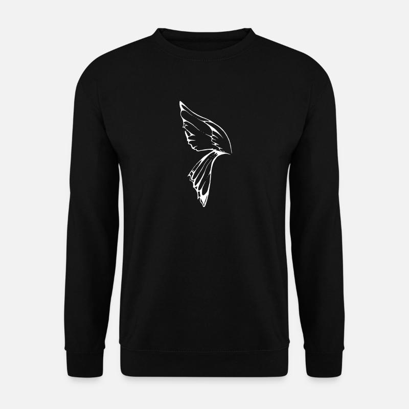 blanc Aile de libellule - Sweat-shirt Unisexe - noir