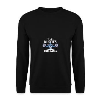 Inspiring Training Fitness Design - Unisex Sweatshirt - black - Front - Alina (178cm) & Michal (187cm)