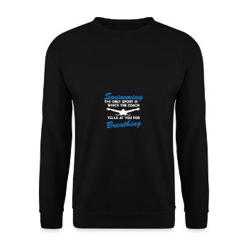 Drôle d’entraîneur de natation de l’équipe de natation - Schwim - Sweat-shirt Unisexe - noir - Devant - Alina (178cm) & Michal (187cm)