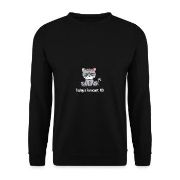 Nowadays predicts no sarcastic lust - Unisex Sweatshirt - black - Front - Alina (178cm) & Michal (187cm)