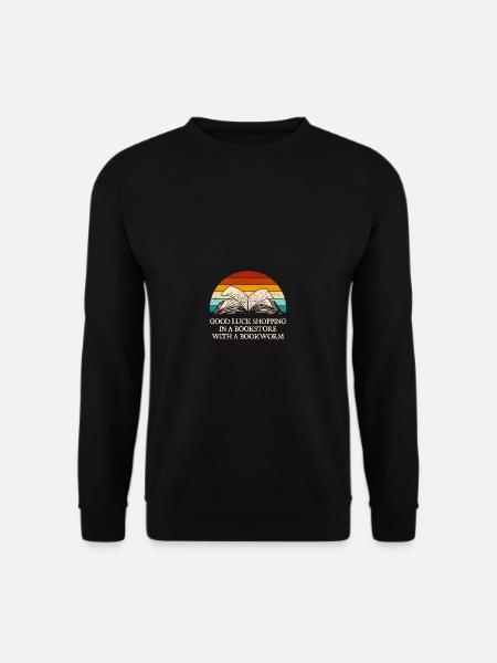 Viel Glück beim Einkaufen in lustigen Buchliebhabe - Unisex Pullover - Schwarz