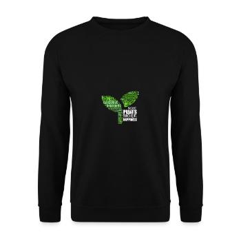 Cheerful open inspirational quote - Unisex Sweatshirt - black - Front - Alina (178cm) & Michal (187cm)
