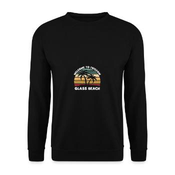 Glass Beach Bienvenue à l’été Hawaii Tropical - Sweat-shirt Unisexe - noir - Devant - Alina (178cm) & Michal (187cm)