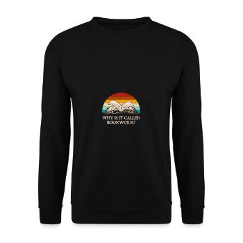 Pourquoi s’appelle-t-il Bookworm Funny Book Lover Humor Boo - Sweat-shirt Unisexe - noir - Devant - Alina (178cm) & Michal (187cm)