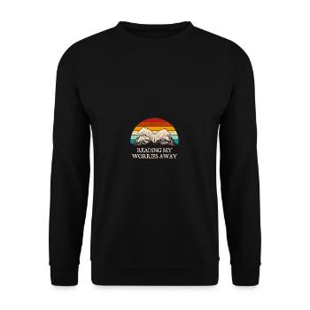 Lesen Sie meine Sorgen weg lustige Buchliebhaber H - Unisex Pullover - Schwarz - Vorne - Alina (178cm) & Michal (187cm)