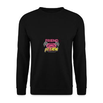 Friend Racing Car Bday Party Family Matching Pit Cr - Unisex Sweatshirt - black - Front - Alina (178cm) & Michal (187cm)