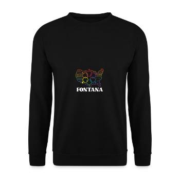 Fontana Pride Flag Proud Month LGBTQ Flag LGBT - Sweat-shirt Unisexe - noir - Devant - Alina (178cm) & Michal (187cm)