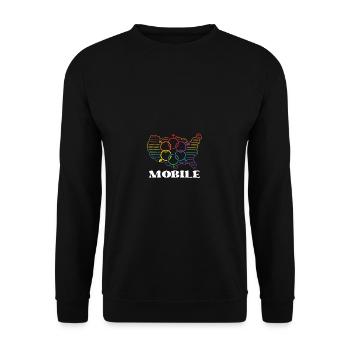 Mobile Pride Month Pride Flag LGBT Community LGBTQ - Unisex Pullover - Schwarz - Vorne - Alina (178cm) & Michal (187cm)