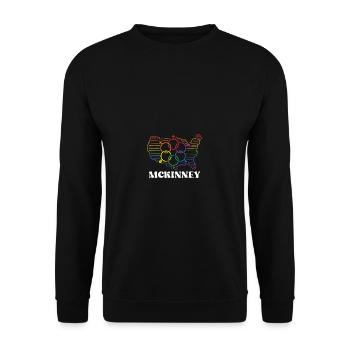 McKinney Pride Flag Pride Month LGBTQ Flag LGBT Co - Unisex Sweatshirt - black - Front - Alina (178cm) & Michal (187cm)